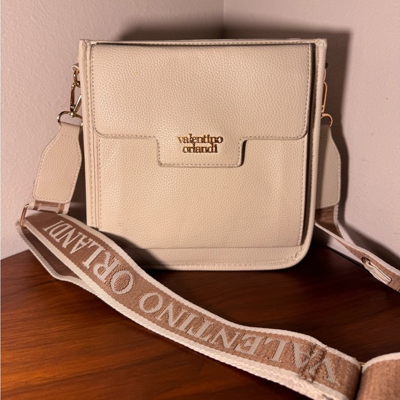 Valentino Orlandi Leather Crossbody Bag in Bone - Picture 1 of 15